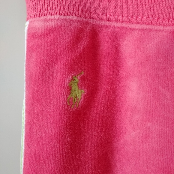 Ralph Lauren Girl's Pink Velour Track Pants Sweatpants Size 8 / 10 - Picture 7 of 10